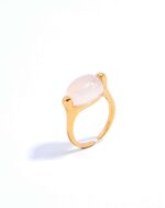ALESSIA LOVE Natural Stone Oval Adjustable Ring