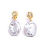 ALESSIA LOVE Baroque Pearl Drop Earrings