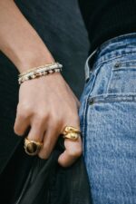 ALESSIA LOVE Ridge Oval Gemstone Ring - Image 10