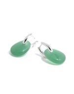 ALESSIA LOVE Green Aventurine Hoop Earrings - Image 10