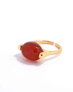 ALESSIA LOVE Natural Stone Oval Adjustable Ring - Image 11