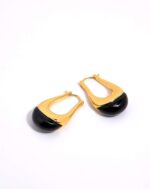 ALESSIA LOVE U-Hoop Natural Stone Earrings - Image 12