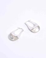 ALESSIA LOVE Small U-Hoop Natural Stone Earrings - Image 12