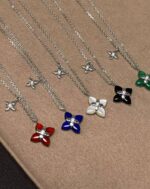 Four-Leaf Luxury Stone Necklace - Image 17