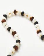 Natural Pearl & Gemstone Beaded Necklace - Image 2