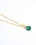 Green Agate Drop Necklace - Image 2