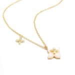 Four-Leaf Luxury Stone Necklace
