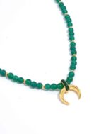 ALESSIA LOVE Crescent Moon Gemstone Necklace - Image 2