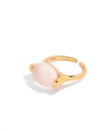 ALESSIA LOVE Natural Stone Oval Adjustable Ring - Image 2