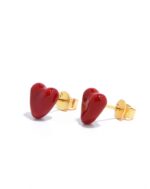 ALESSIA LOVE Enamel Heart Stud Earrings - Image 2