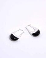 ALESSIA LOVE Small U-Hoop Natural Stone Earrings - Image 18