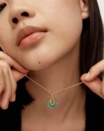 ALESSIA LOVE Natural Gemstone Disc Necklace - Image 3