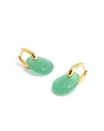 ALESSIA LOVE Green Aventurine Hoop Earrings - Image 3