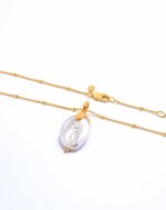 Baroque Pearl Bud Necklace - Image 3