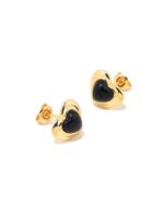Heart Agate Stud Earrings - Image 3