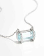 Ice Cube Blue Crystal Necklace - Image 3