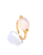 ALESSIA LOVE Natural Stone Oval Adjustable Ring - Image 3