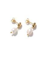 ALESSIA LOVE Baroque Pearl Drop Stud Earrings - Image 3