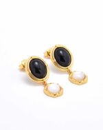 ALESSIA LOVE Dual Stone Oval Drop Earrings - Image 4