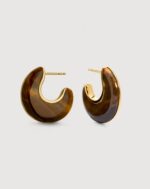 ALESSIA LOVE Crescent Gemstone Earrings - Image 4