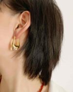 ALESSIA LOVE U-Hoop Natural Stone Earrings - Image 4