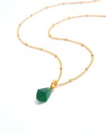 Green Agate Drop Necklace - Image 4