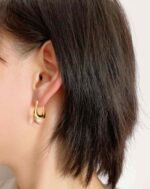ALESSIA LOVE Small U-Hoop Natural Stone Earrings - Image 20