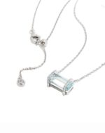 Ice Cube Blue Crystal Necklace - Image 4