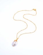 Baroque Pearl Bud Necklace - Image 5