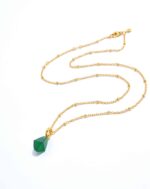 Green Agate Drop Necklace - Image 5