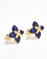 ALESSIA LOVE Four-Petal Stone Stud Earrings - Image 5