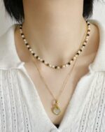 Natural Pearl & Gemstone Beaded Necklace - Image 5