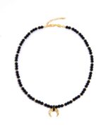 ALESSIA LOVE Crescent Moon Gemstone Necklace - Image 5