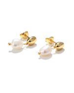 ALESSIA LOVE Baroque Pearl Drop Stud Earrings - Image 5