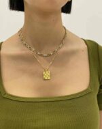 ALESSIA LOVE Geometric Plaque Necklace - Image 5