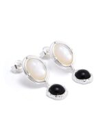 ALESSIA LOVE Dual Stone Oval Drop Earrings - Image 6