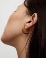 ALESSIA LOVE Crescent Gemstone Earrings - Image 6