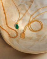 Green Agate Drop Necklace - Image 6