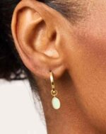 Shell & Pearl Hoop Earrings - Image 6