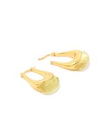 ALESSIA LOVE Small U-Hoop Natural Stone Earrings - Image 5
