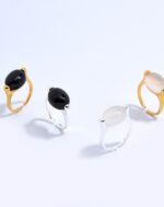ALESSIA LOVE Natural Stone Oval Adjustable Ring - Image 6
