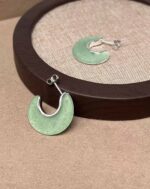 ALESSIA LOVE Crescent Gemstone Earrings - Image 7