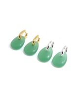 ALESSIA LOVE Green Aventurine Hoop Earrings - Image 7