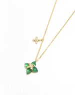 Four-Leaf Luxury Stone Necklace - Image 7