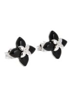 ALESSIA LOVE Four-Petal Stone Stud Earrings - Image 7