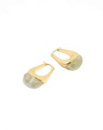 ALESSIA LOVE U-Hoop Natural Stone Earrings - Image 7
