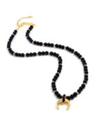 ALESSIA LOVE Crescent Moon Gemstone Necklace - Image 7