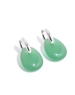 ALESSIA LOVE Green Aventurine Hoop Earrings - Image 8