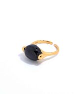 ALESSIA LOVE Natural Stone Oval Adjustable Ring - Image 8
