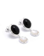 ALESSIA LOVE Dual Stone Oval Drop Earrings - Image 8